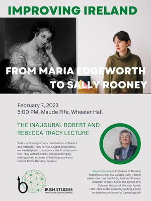 Poster for Inaugural Tracy Lecture with Claire Connolly